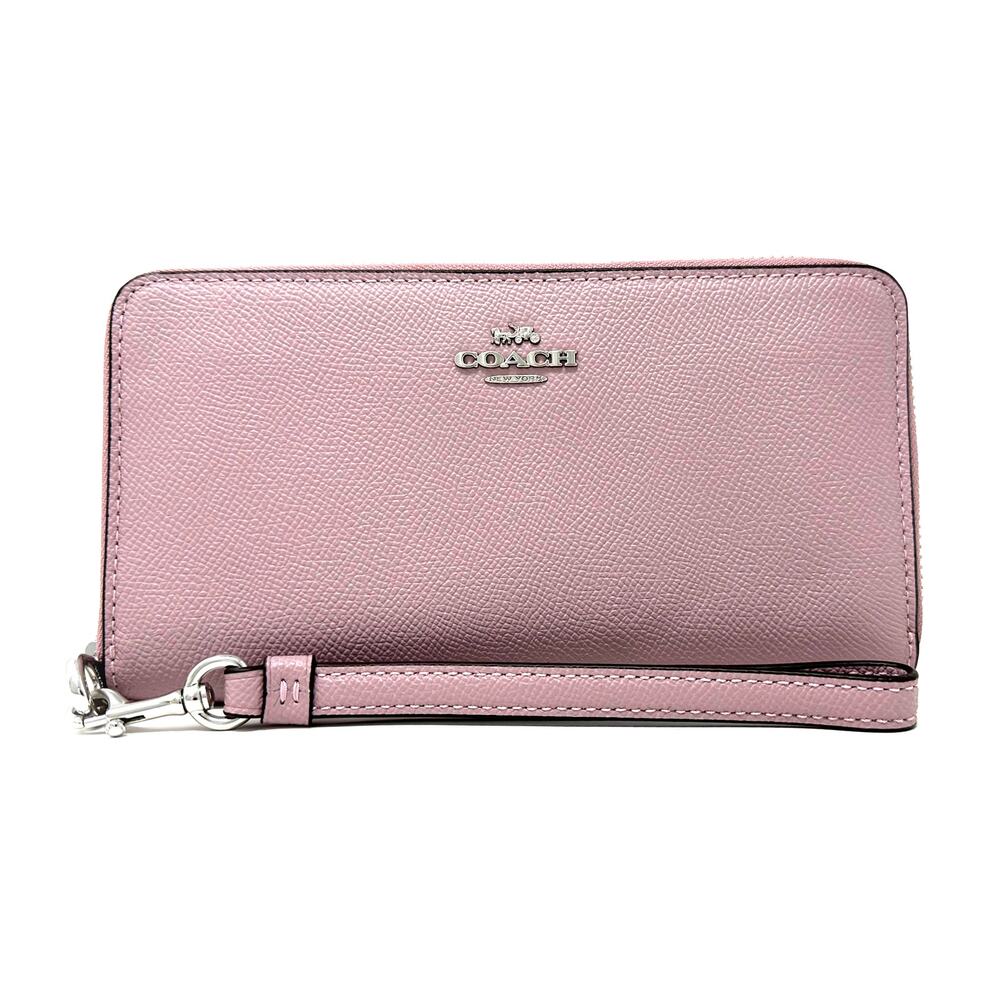 Coach Long Zip Around Wallet in Ice Purple Leather C3441